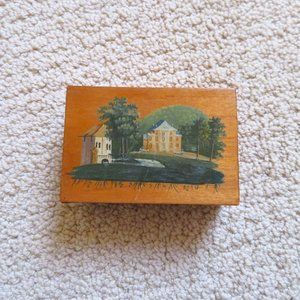 Painted Wooden Trinket Box